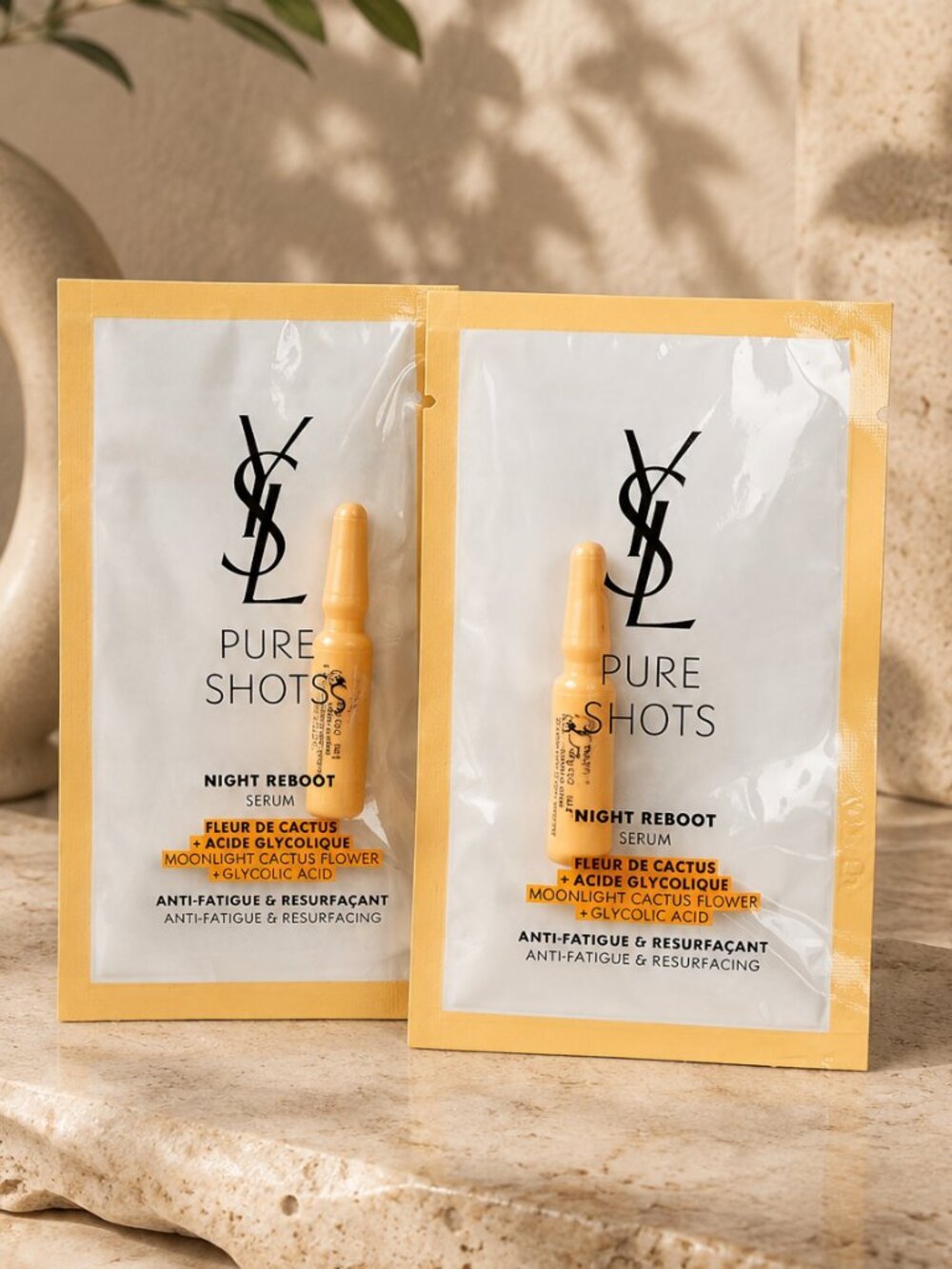 YSL Yves Saint Laurent PURE SHOTS Night Reboot Serum Bundle